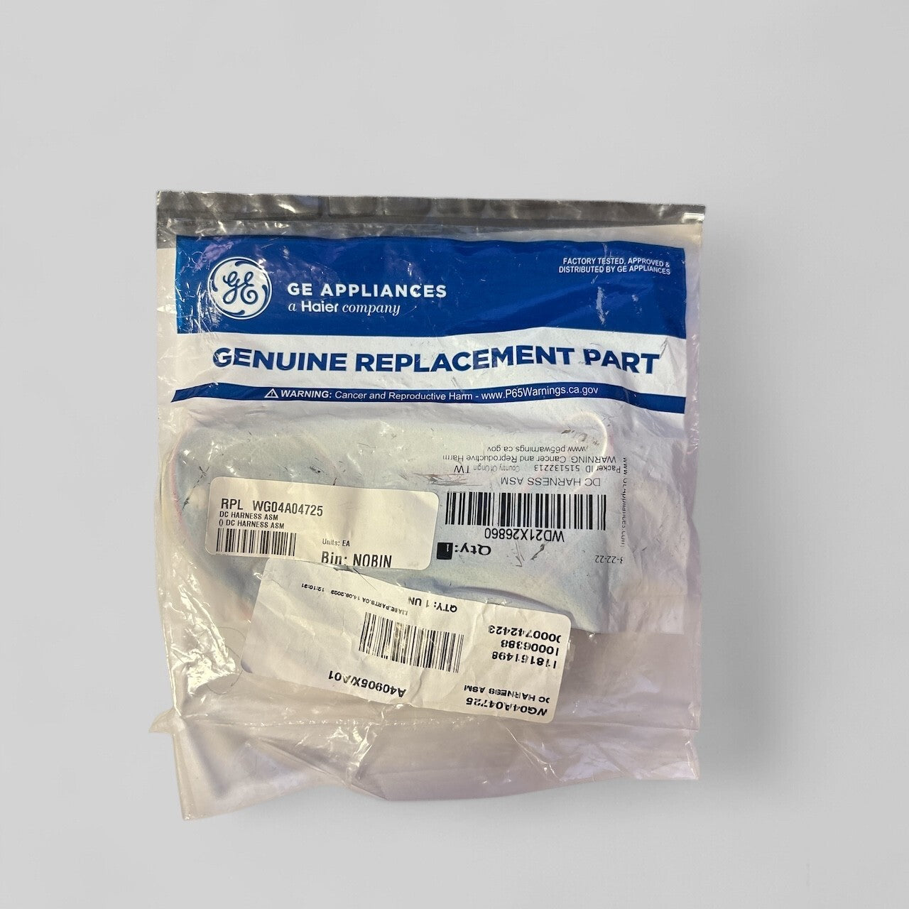 GE OEM DC HARNESS ASM WD21X26860, WG04A04725, NEW