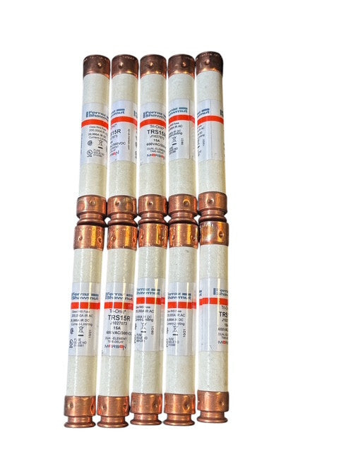 Mersen TRS15R 600V 15A 5X13/16 Time Delay Fuse, J1027073 (10 PACK)