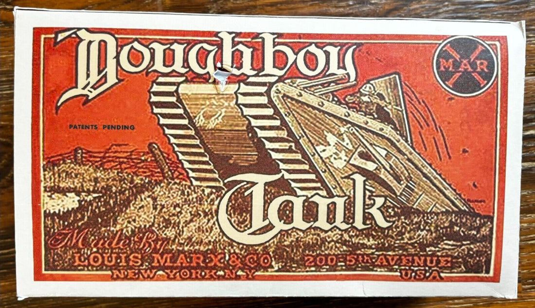 1930S Marx Sparkling Windup Doughboy Pop-up Tank Tin Lrg 10" Long with Key WORKS