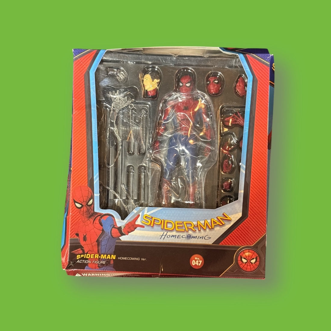 MEDMAFEX No. 047 Spider-Man Homecoming Action Figure - AUTHENTIC, DISTRESSED BOX