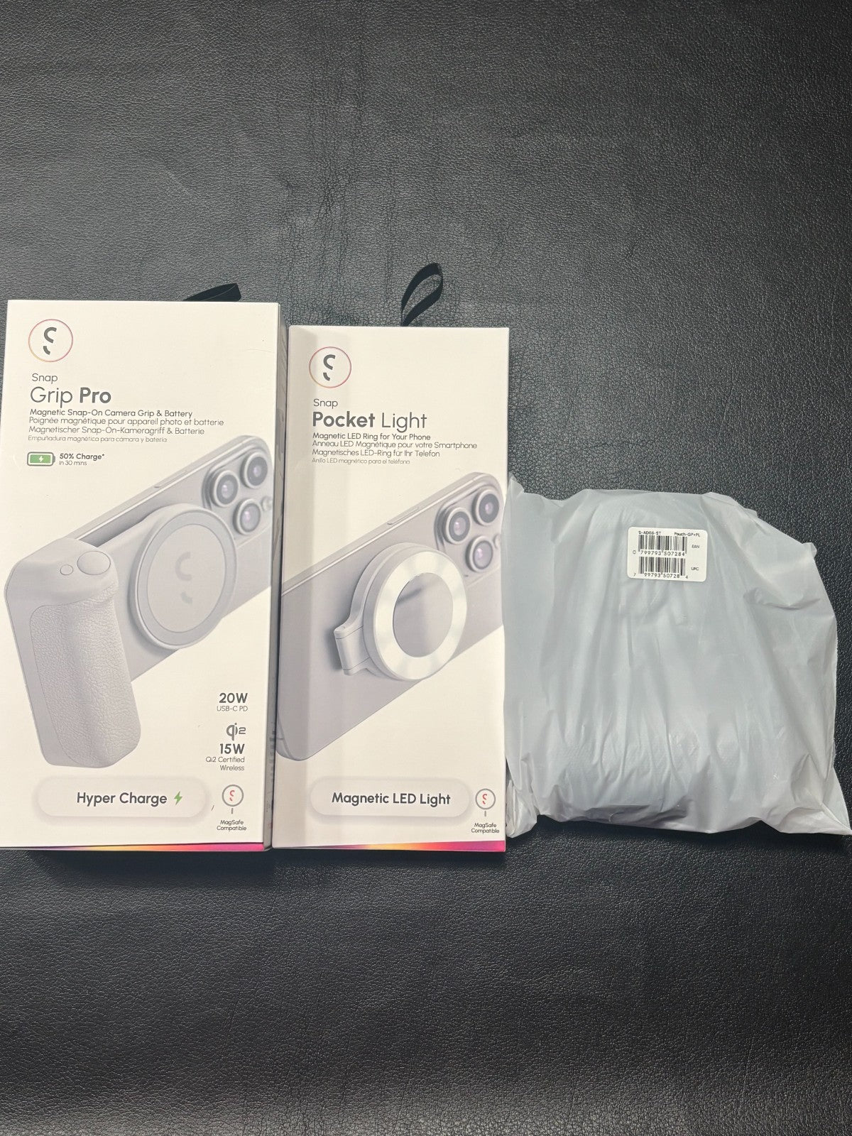 ShiftCam ProGrip Starter Kit Charging Smartphone Grip, Light & Case MagSage Comp