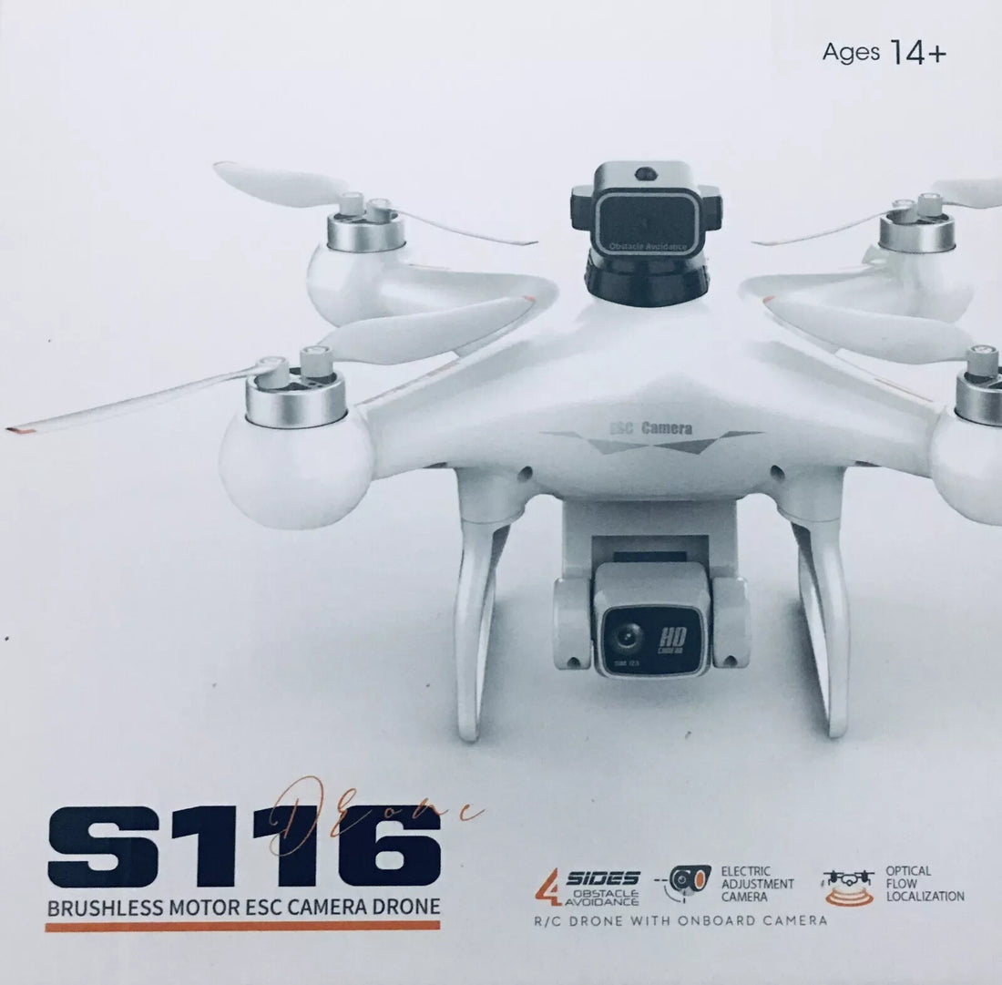 S116 Brushless Motor ESC Camera Drone - Black - Toy - Ages 14+