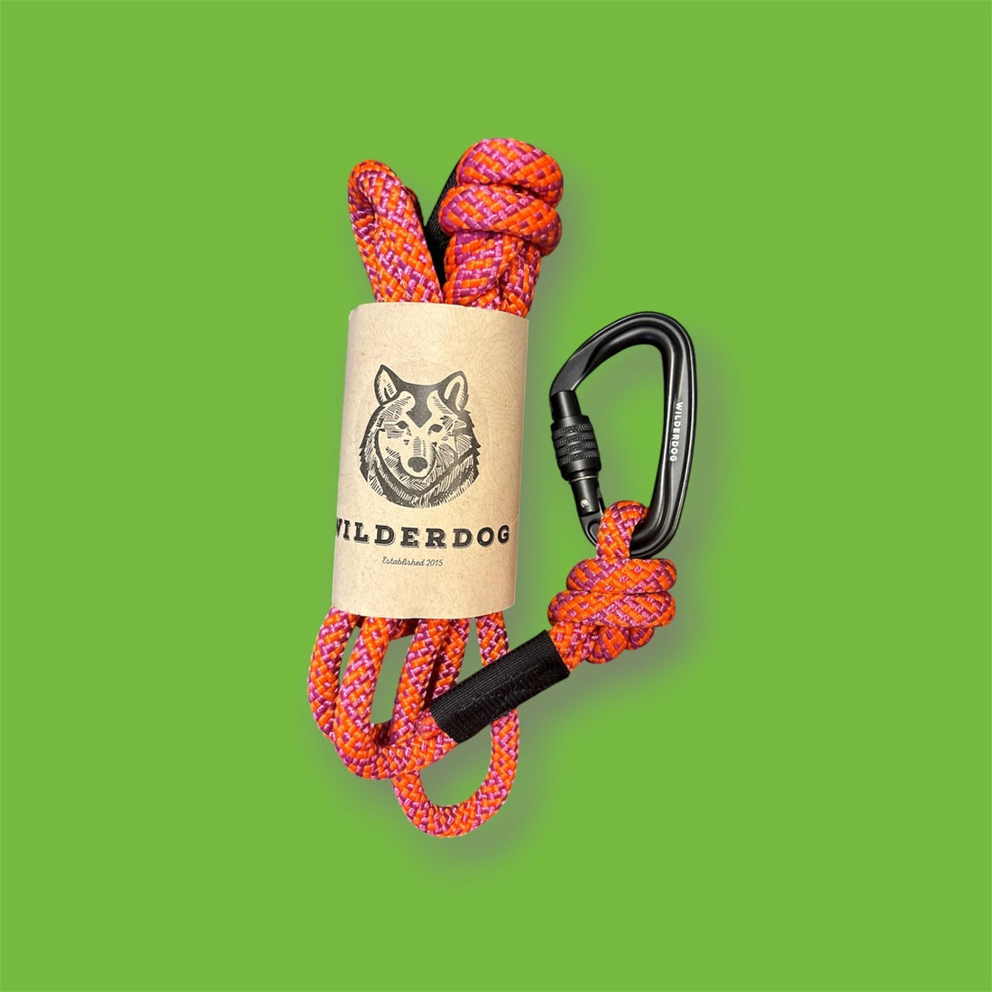 Wilderdog 5' Sierra Dog Leash for Medium-Large Sized Dogs with 3" Carabiner Lock