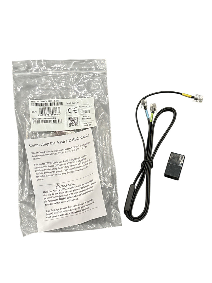 AASTRA DHSG CABLE KIT NEW 6200113400 FOR PHONE SERIES 6700 6800 6900 NEW