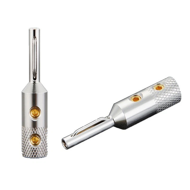Viborg VB401S Pure Copper Silver Plated Banana Plug Hifi speaker Cable Connector