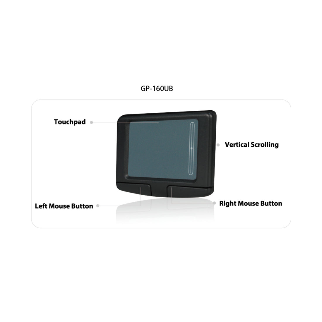 ADESSO EASY CAT 2 BUTTON USB TOUCHPAD (BLACK)