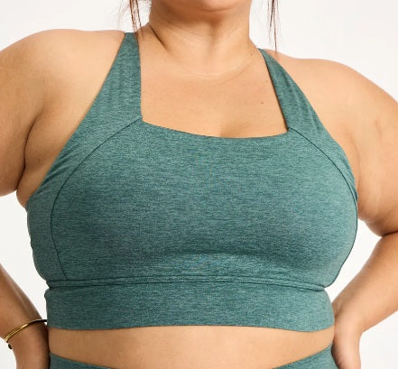 BUFFBUNNY - DREAM HEATHER SQUARE NECK SPORTS BRA - MEDIUM