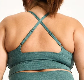 BUFFBUNNY - DREAM HEATHER SQUARE NECK SPORTS BRA - MEDIUM