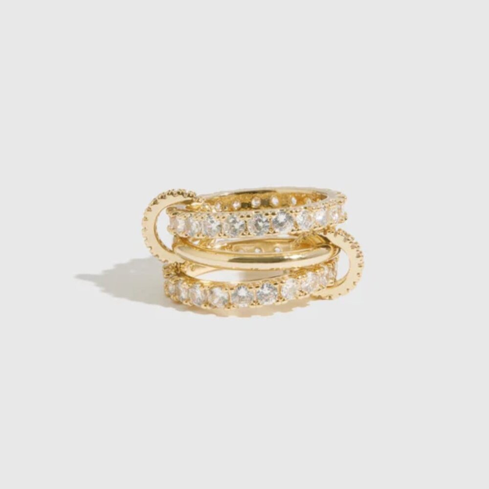 Drae Collection Quintuplet Ring 6/Gold NWT