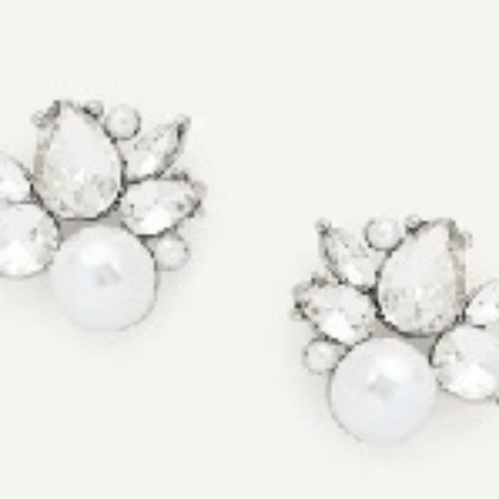 Olive & Piper Mini Bordeaux Studs - Silver - NWT