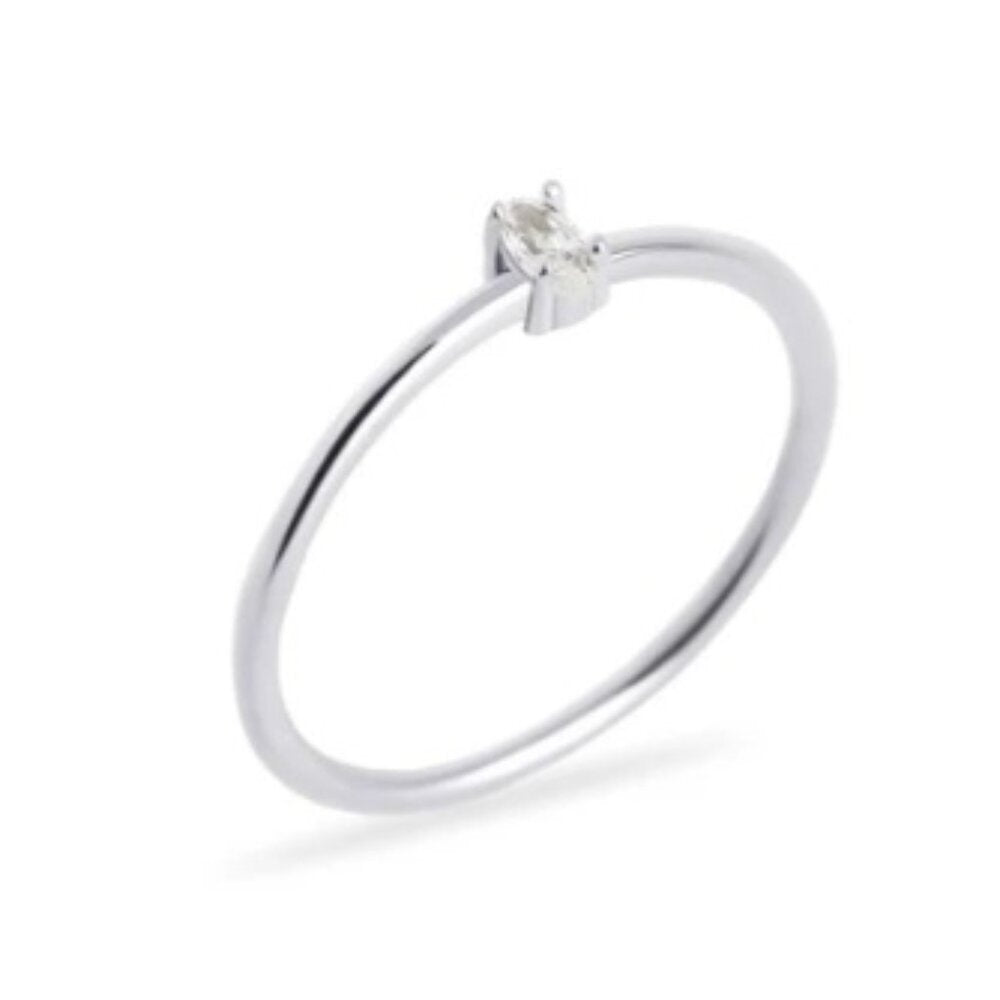 MIA - Sienna Ring - Stainless Steel with  cubic zirconia - Size 8