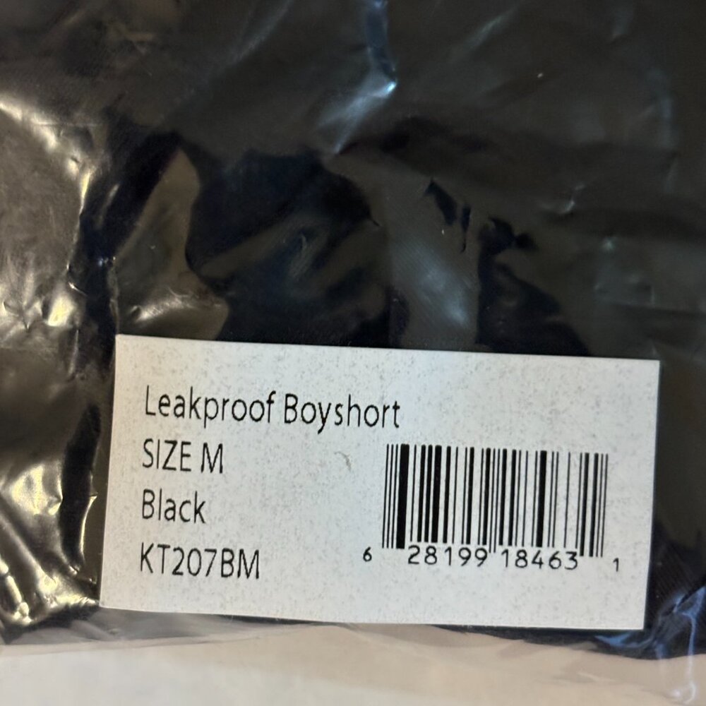 KNIXTEEN SUPER LEAKPROOF BOYSHORT - BLACK - MEDIUM - NWT *THIS IS A TEEN MEDIUM