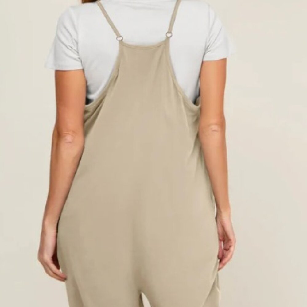 Lahloya Oversized Maternity Jumpsuit - Beige- Medium - NWT