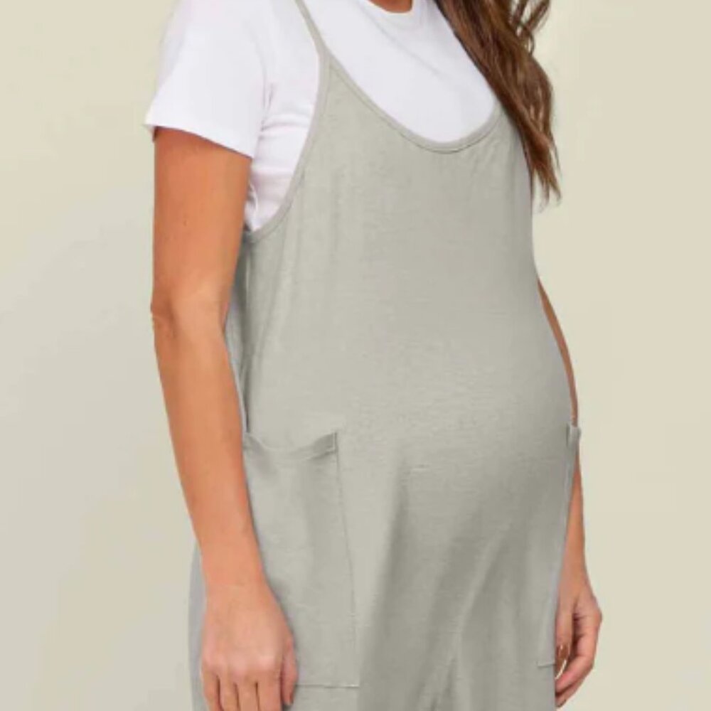 Lahloya Oversized Maternity Jumpsuit - Light Gray- Medium - NWT