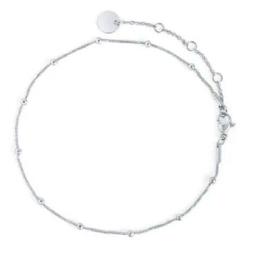 3 Piece Mia Jewelry, anklet, ring (8) and earrings - silver - NWT