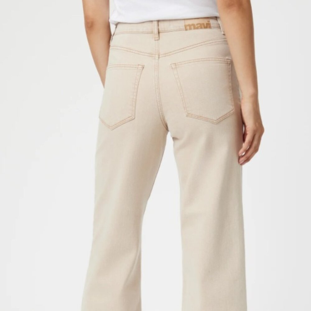 Mavi - Paloma Wide Leg Jeans  Mid Rise | Beige Natural Dye - W26xL29 - NWT