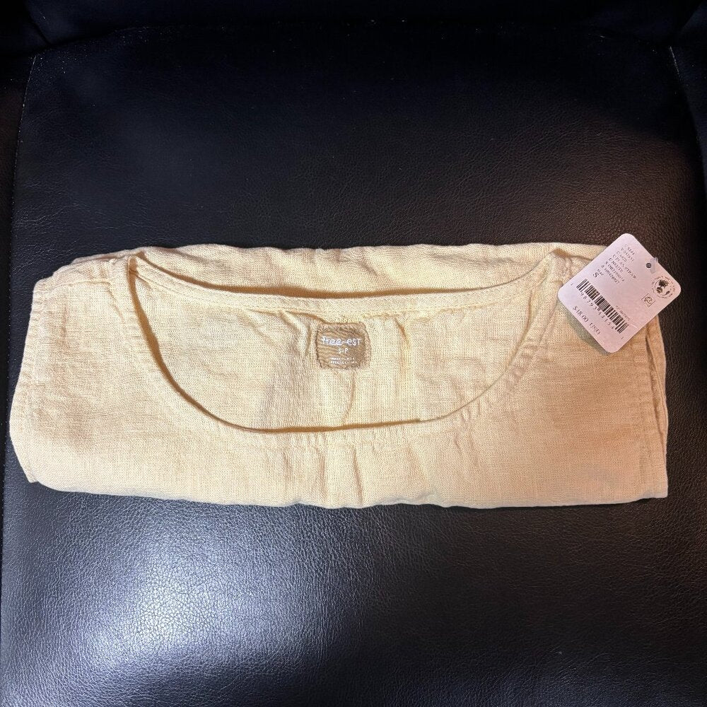 Free People -Nora  Cotton Linen Top - Small