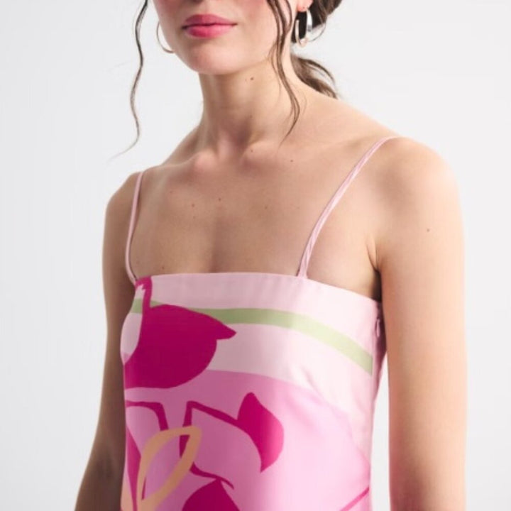 THE A&F JULIA STRAPLESS (OR SPAGHETTI STRAP) SLIP MAXI DRESS - MEDIUM
