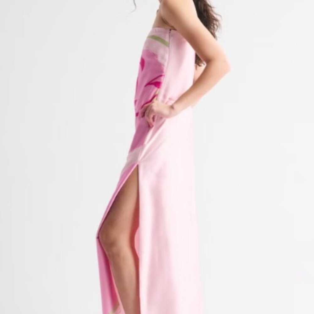 THE A&F JULIA STRAPLESS (OR SPAGHETTI STRAP) SLIP MAXI DRESS - MEDIUM