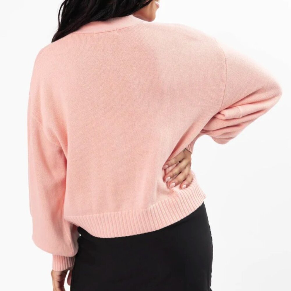 SMASH+TES ROSETTE CARDIGAN IN BLUSHING PINK - 3XS/2XS