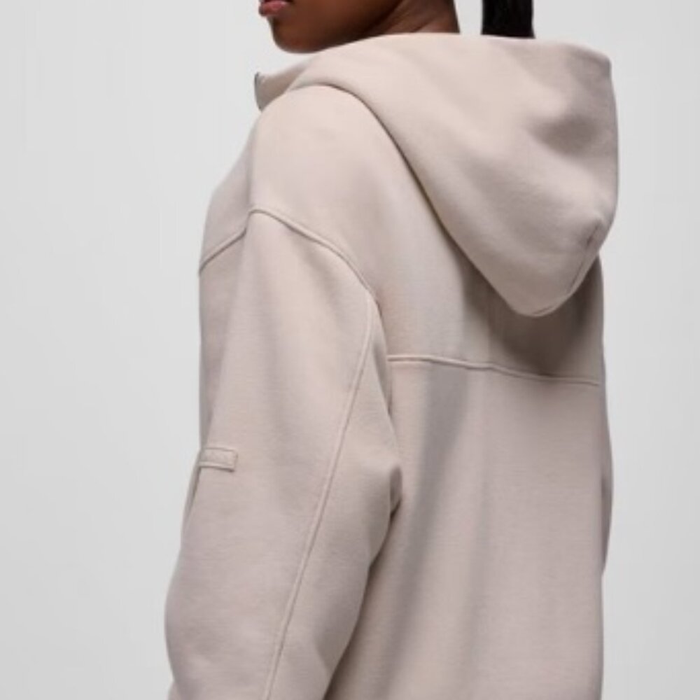PRANA - DREAMFLEECE FULL ZIP HOODIE - ALMOND - XSMALL - NWT